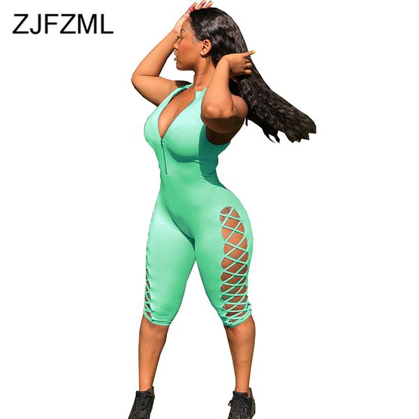 tie up hollow out bandage rompers womens jumpsuit sleeveless front zipper short bodysuits summer bodycon one piece playsuit, Black;white
tie up hollow out bandage rompers womens jumpsuit sleeveless front zipper short bodysuits summer bodycon one piece playsuit, Black;white