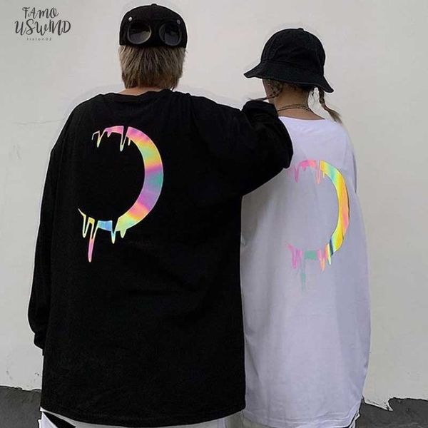 reflective moon graphic women rainbow punk contrast long sleeve loose tshirt t shirt pullover woman man streetwear korean hara, White
reflective moon graphic women rainbow punk contrast long sleeve loose tshirt t shirt pullover woman man streetwear korean hara, White