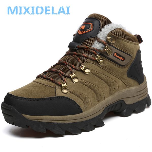 mixidelai 2019 new men boots for men winter snow boots warm fur&plush lace up high fashion men shoes outdoor sneakers boots, Black 
mixidelai 2019 new men boots for men winter snow boots warm fur&plush lace up high fashion men shoes outdoor sneakers boots, Black