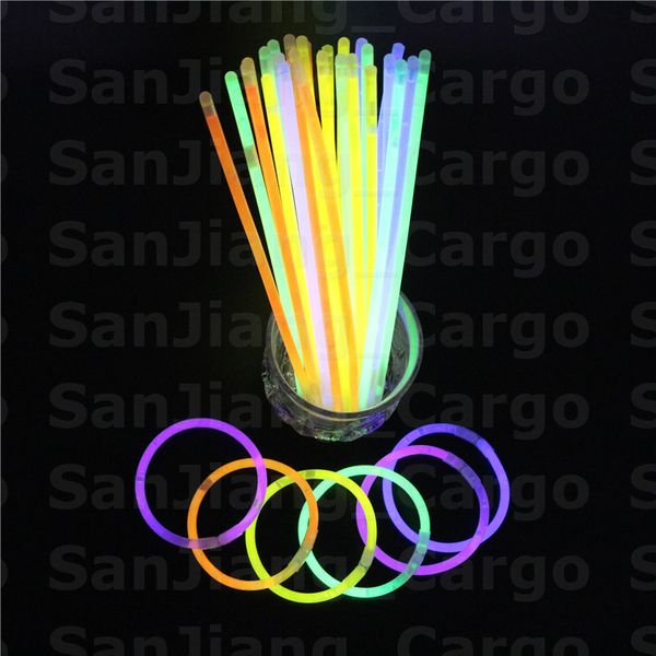 Luminous Multicolor Glow Stick Bracelet Necklaces Neon Party Led Flashing Light Stick Wand Novelty Toy Vocal Concert Led Flash Sticks E31008