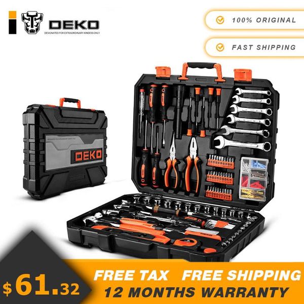 deko 208 pcs professional car repair tool set auto ratchet spanner screwdriver socket mechanics tools kit w/ blow-molding box
deko 208 pcs professional car repair tool set auto ratchet spanner screwdriver socket mechanics tools kit w/ blow-molding box