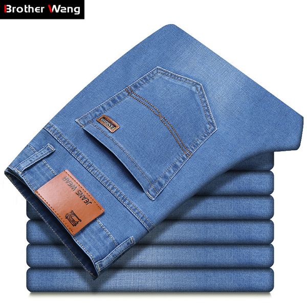 2019 summer new men thin jeans business casual light blue elastic force fashion denim jeans trousers male brand pants
2019 summer new men thin jeans business casual light blue elastic force fashion denim jeans trousers male brand pants