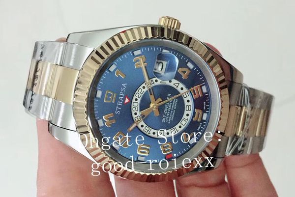 men's 2813 automatic wristwatches rose gold steel watch men blue dial 326933 sky dweller gmt sapphire glass crystal 326938 mens watches, Slivery;brown
men's 2813 automatic wristwatches rose gold steel watch men blue dial 326933 sky dweller gmt sapphire glass crystal 326938 mens watches, Slivery;brown