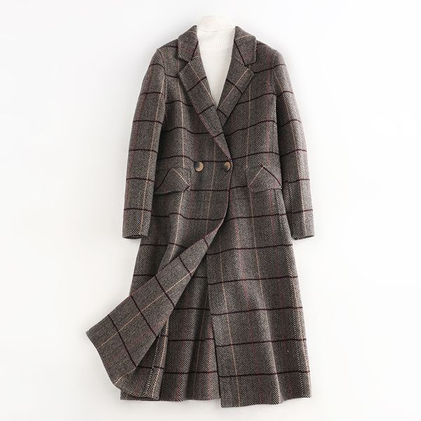 женская плед пальто шерсти двухсторонние длинные пальто однобортного управление леди теплый chic верхней одежда с поясами, Black
женская плед пальто шерсти двухсторонние длинные пальто однобортного управление леди теплый chic верхней одежда с поясами, Black