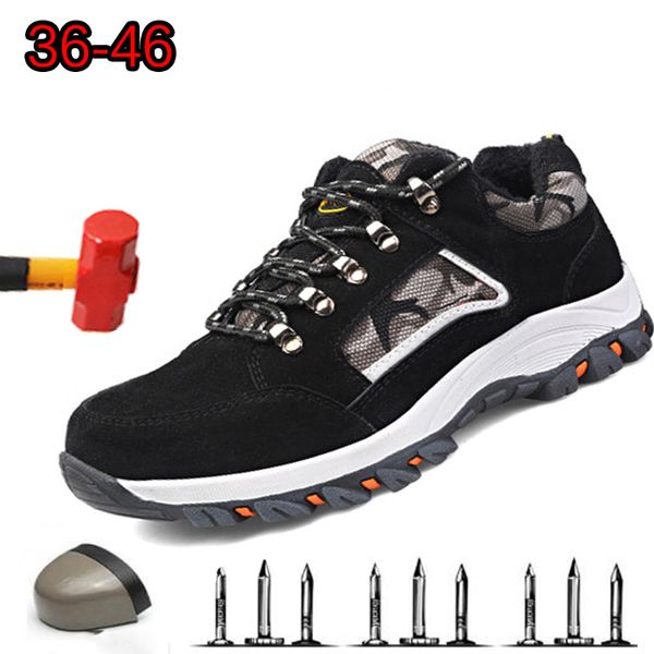 casual breathable mountaineering sneakers anti-smash steel head labor insurance shoes anti-puncture wear safety shoes, Black
casual breathable mountaineering sneakers anti-smash steel head labor insurance shoes anti-puncture wear safety shoes, Black