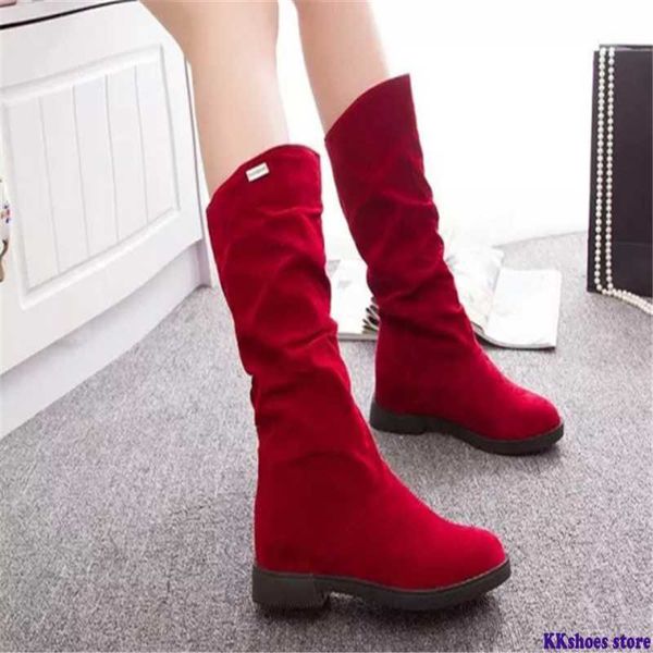 autumn winter women boots matte flock boots for female ladies height increased low heel shoes lady mid calf high plue 40, Black
autumn winter women boots matte flock boots for female ladies height increased low heel shoes lady mid calf high plue 40, Black