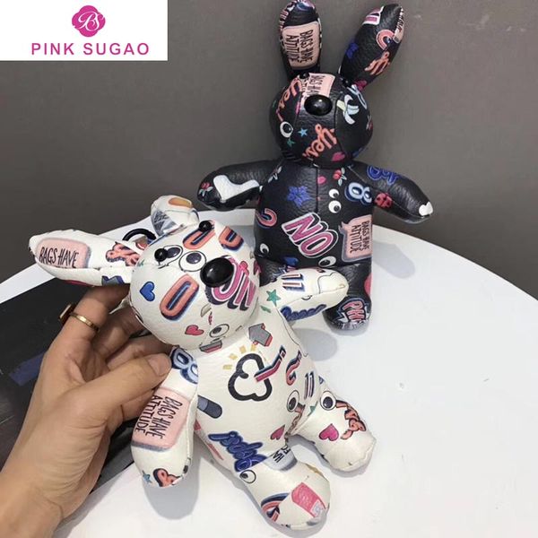 

Pink sugao designer luxury handbags purses accessories women bag part 2019 new fashion key ring rabbit lovely cartoon cute pendant hot sales