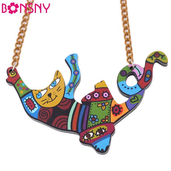 bonsny cat necklace acrylic choker chain pendant fashion jewelry for women new arrive animal design girls gift accessories, Silver
bonsny cat necklace acrylic choker chain pendant fashion jewelry for women new arrive animal design girls gift accessories, Silver