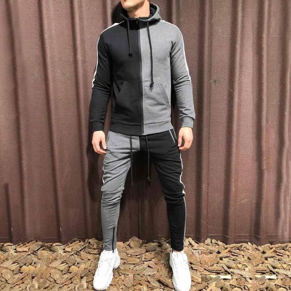 sweatshirt sets men's autumn patchwork zipper sweatshirt pants sets sports suit tracksuit outdoor fitness casual suit, Black;blue
sweatshirt sets men's autumn patchwork zipper sweatshirt pants sets sports suit tracksuit outdoor fitness casual suit, Black;blue