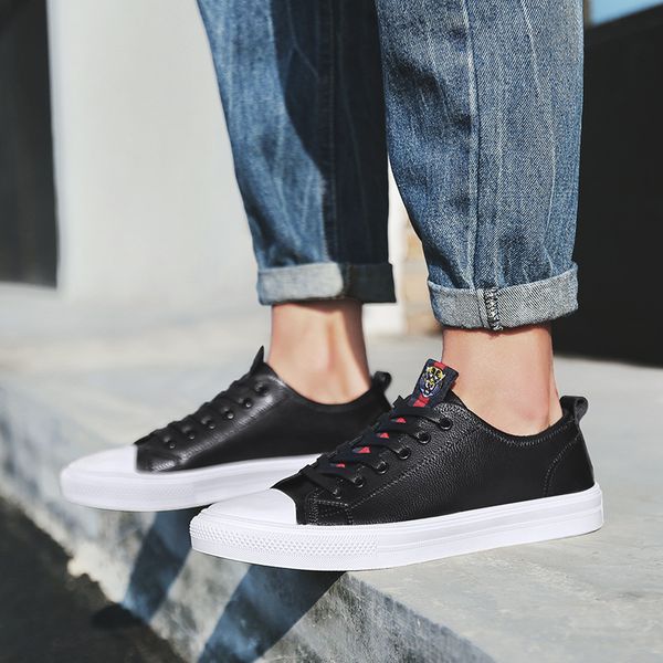 2020 spring comfortable fashion white shoes men's students trendy shoes casual men's casual microfiber versatile breathabl, Black
2020 spring comfortable fashion white shoes men's students trendy shoes casual men's casual microfiber versatile breathabl, Black