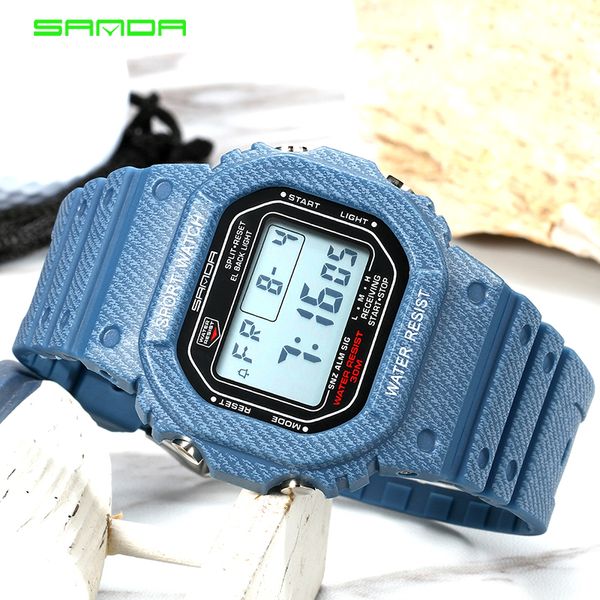 sanda sd339g denim sport digital watch g style led men's watches waterproof shock resist clock relogio masculino, Slivery;brown
sanda sd339g denim sport digital watch g style led men's watches waterproof shock resist clock relogio masculino, Slivery;brown