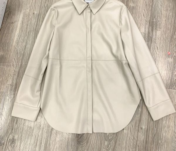 selling nordic hidden single-breasted imported faux leather long shirt, Black
selling nordic hidden single-breasted imported faux leather long shirt, Black