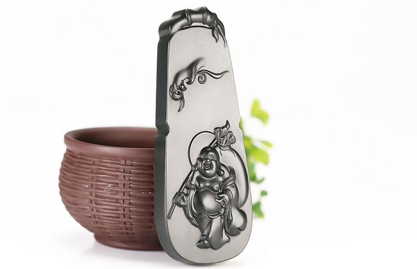 xinjiang hetian qingyu tower green material maitreya buddha pendant a fine material sugong carved buddha hp304#, Silver
xinjiang hetian qingyu tower green material maitreya buddha pendant a fine material sugong carved buddha hp304#, Silver