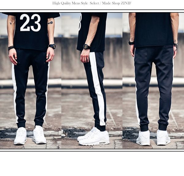 2019 new men's clothing hair stylist fashion colour collision black and white stripes casual pants plus size costumes 27-44
2019 new men's clothing hair stylist fashion colour collision black and white stripes casual pants plus size costumes 27-44
