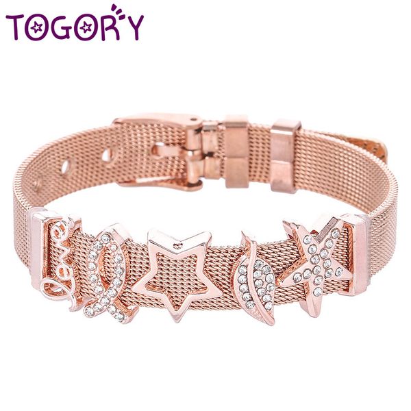 charm bracelets togory personalized women's slide mesh bracelet bangle fits stainless steel fine bangles bileklik pulseira, Golden;silver
charm bracelets togory personalized women's slide mesh bracelet bangle fits stainless steel fine bangles bileklik pulseira, Golden;silver