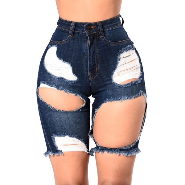 summer 2018 women skinny knee length jeans pants ripped hole trousers denim destroyed bermuda shorts, Blue
summer 2018 women skinny knee length jeans pants ripped hole trousers denim destroyed bermuda shorts, Blue