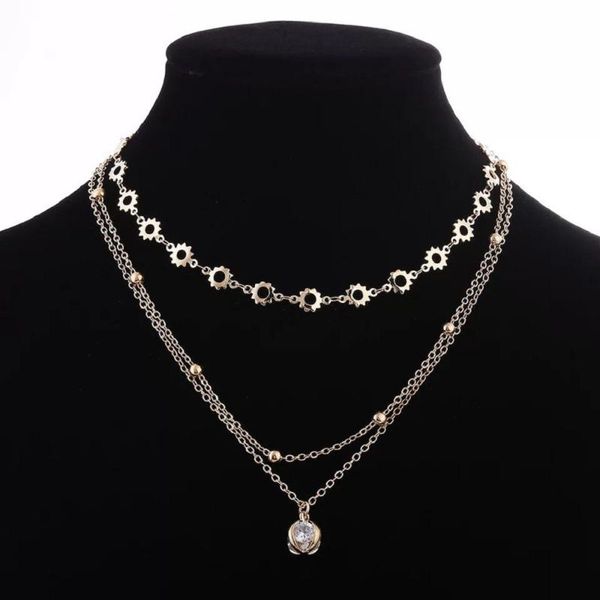 layered chocker statement necklace crystal pendant for women wedding gift sun flower chain trendy long copper jewelry 2020, Silver
layered chocker statement necklace crystal pendant for women wedding gift sun flower chain trendy long copper jewelry 2020, Silver
