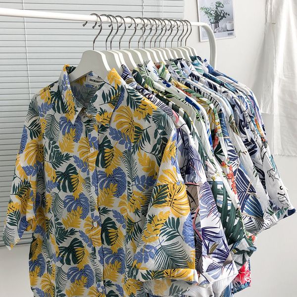 men's casual shirts 15 color shirt 2021 summer fashion floral printing loose clothes cotton short sleeve -2xl, White;black
men's casual shirts 15 color shirt 2021 summer fashion floral printing loose clothes cotton short sleeve -2xl, White;black
