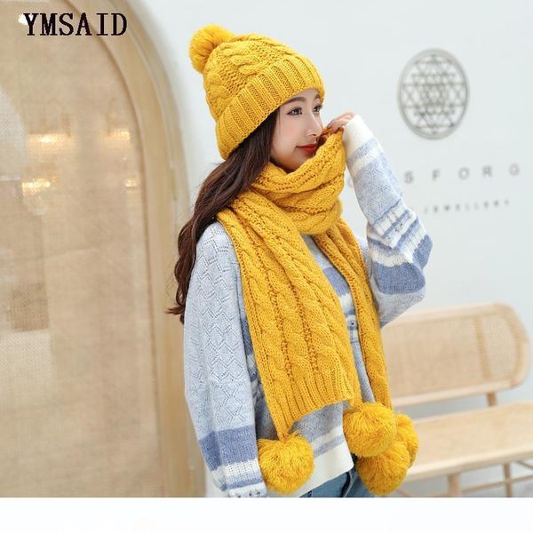 ymsaid women's winter hat scarf set wool knitted hat female fur pompom hats for women lady bonnet thick warm ski cap collar, Blue;gray
ymsaid women's winter hat scarf set wool knitted hat female fur pompom hats for women lady bonnet thick warm ski cap collar, Blue;gray
