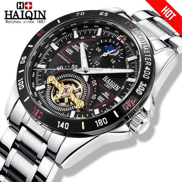 haiqin men's/mens watches brand luxury watch men mechanical military waterproof wristwatch mens tourbillon reloj hombre 2019, Slivery;brown
haiqin men's/mens watches brand luxury watch men mechanical military waterproof wristwatch mens tourbillon reloj hombre 2019, Slivery;brown
