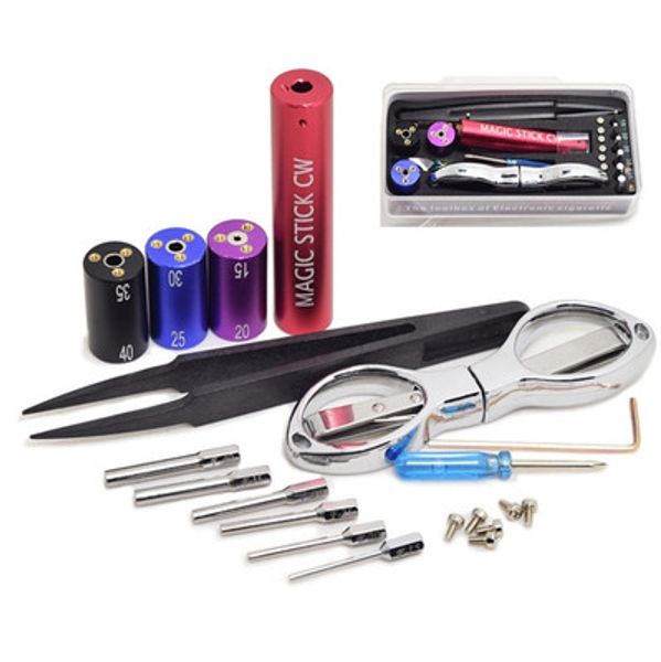 Electronic Cigarette DIY Accessories Winding Tool Three Generations Atomizer Heating Wire 6-in-1 Winding Tool Set Optional Color
Electronic Cigarette DIY Accessories Winding Tool Three Generations Atomizer Heating Wire 6-in-1 Winding Tool Set Optional Color