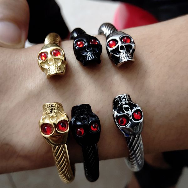 2019 new gold black man punk biker chain stainless steel bracelet for men bangle engraved skull male hip hop jewelry male
2019 new gold black man punk biker chain stainless steel bracelet for men bangle engraved skull male hip hop jewelry male