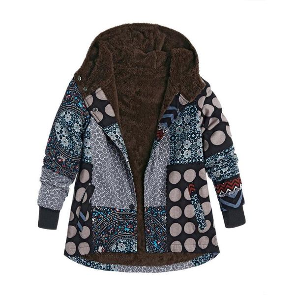 winter fleece coat plus velvet single breasted long hooded ethnic parkas women hooded retro print casual outwear winter jackets, Black
winter fleece coat plus velvet single breasted long hooded ethnic parkas women hooded retro print casual outwear winter jackets, Black