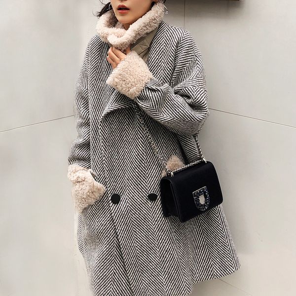 korean style warm woolen coat women 2019 winter new wild casual ladies woolen coat double-breasted women clothing y548, Black
korean style warm woolen coat women 2019 winter new wild casual ladies woolen coat double-breasted women clothing y548, Black