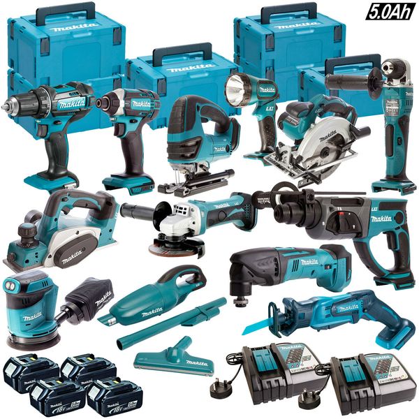 Makita 18v lxt cordle 13pc mon ter kit with 4 x 5 0ah batterie charger ca e
Makita 18v lxt cordle 13pc mon ter kit with 4 x 5 0ah batterie charger ca e