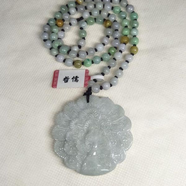 zheru jewelry pure natural jadeite light green peacock pendant tricolor jadeite bead necklace a class a national certificate, Silver
zheru jewelry pure natural jadeite light green peacock pendant tricolor jadeite bead necklace a class a national certificate, Silver