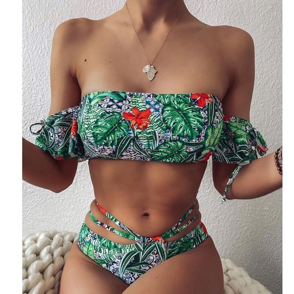 leaf print off the shoulder women badange bikinis summer ruffle swimsuit swimwear push up bathing suit brazilian biquinis
leaf print off the shoulder women badange bikinis summer ruffle swimsuit swimwear push up bathing suit brazilian biquinis