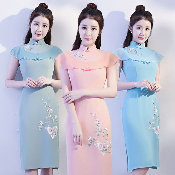 fashion female cheongsam dress slim split qipao chinese traditional dresses modern improvement oriental party cheongsam, Red
fashion female cheongsam dress slim split qipao chinese traditional dresses modern improvement oriental party cheongsam, Red