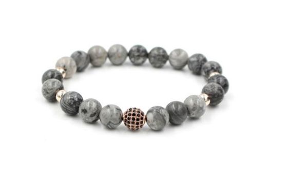 8mm gt342 gold silver copper cz zircon cubic zirconia elastic adjusted charm nature stone picture stone agate onyx bracelet, Black
8mm gt342 gold silver copper cz zircon cubic zirconia elastic adjusted charm nature stone picture stone agate onyx bracelet, Black