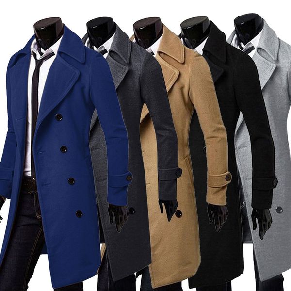 men's casual trench coat fashion business long slim overcoat jacket outwear men's double breasted trench coat woolen, Black
men's casual trench coat fashion business long slim overcoat jacket outwear men's double breasted trench coat woolen, Black