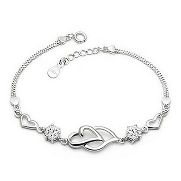delicate 925 sterling silver zircon lovely heart shaped bracelets for women valentines gift wedding jewelry sy275, Golden;silver
delicate 925 sterling silver zircon lovely heart shaped bracelets for women valentines gift wedding jewelry sy275, Golden;silver