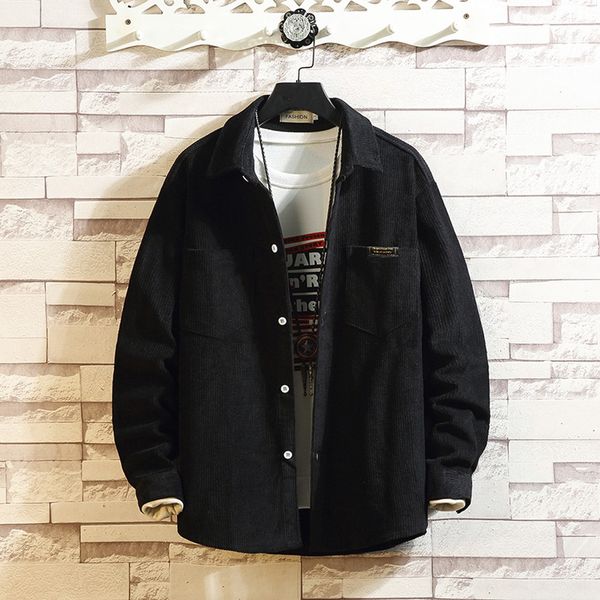 plus size 5xl autumn/winter warm corduroy long sleeved button shirts for men japanese harajuku casual comfortable coat, White;black
plus size 5xl autumn/winter warm corduroy long sleeved button shirts for men japanese harajuku casual comfortable coat, White;black