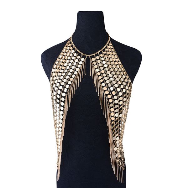 boho magnificent metal sequins tassel harness necklace bra chain women jewelry bikini metal alloy statement body chain, Slivery;golden
boho magnificent metal sequins tassel harness necklace bra chain women jewelry bikini metal alloy statement body chain, Slivery;golden