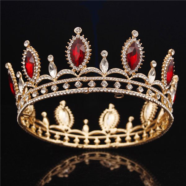 new fashion royal queen king tiaras and crowns red crystal wedding crown bridal pageant prom head jewelry hair accessories, Golden;white
new fashion royal queen king tiaras and crowns red crystal wedding crown bridal pageant prom head jewelry hair accessories, Golden;white