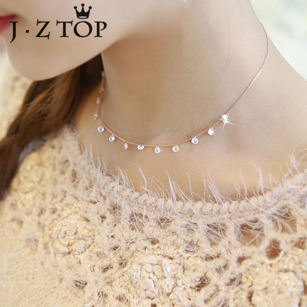 jzdazzling zircon necklace woman luxury crystal tassel silver/rose gold color choker necklaces girl clavicle chain jewelry, Golden;silver
jzdazzling zircon necklace woman luxury crystal tassel silver/rose gold color choker necklaces girl clavicle chain jewelry, Golden;silver
