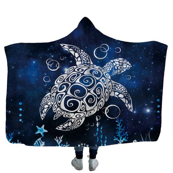 

winter wearable hoodie blanket fossil dinosaur turtle soft fluffy plush hooded blanket decorative sofa christmas fleece