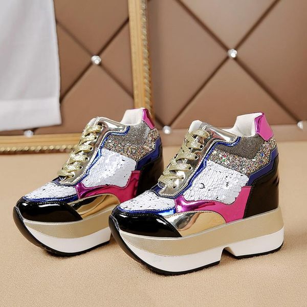 platform new woman spring high-heeled harajuku shoes colorful bling ankle boots platform sneakers wedge boots casual high heel, Black
platform new woman spring high-heeled harajuku shoes colorful bling ankle boots platform sneakers wedge boots casual high heel, Black