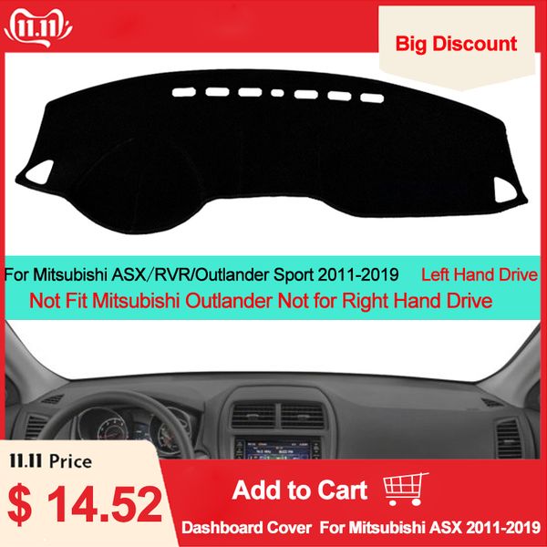 

2 layer car inner dashboard cover dash mat carpet cape for mitsubishi asx rvr outlander sport 2011-2014 2015 2016 2017 2018 2019