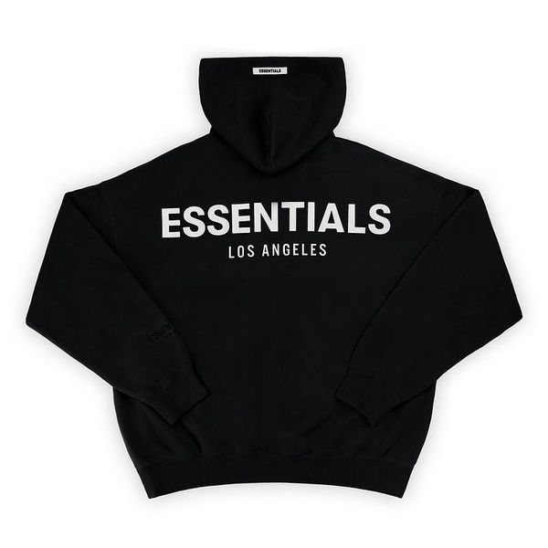 2019 мода осень зима страх божий шестых los angeles основы 3m reflective hoodie скейтборд туман толстовка мужчины женщины с капюшоном, Black