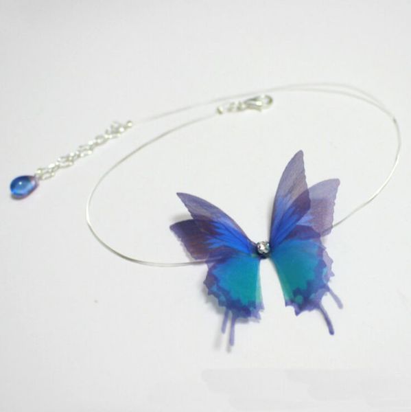 new design 3d butterfly yarn lace transparent rope chokers necklaces for women girls fashion jewelry lovely cute fairy necklaces, Golden;silver
new design 3d butterfly yarn lace transparent rope chokers necklaces for women girls fashion jewelry lovely cute fairy necklaces, Golden;silver