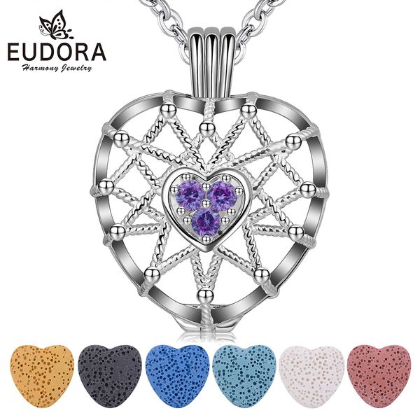 eudora 20mm lava stone pendant heart volcanic stone purple zircon cage necklaces women perfume lava ball fine jewelry kfc9n20, Black
eudora 20mm lava stone pendant heart volcanic stone purple zircon cage necklaces women perfume lava ball fine jewelry kfc9n20, Black