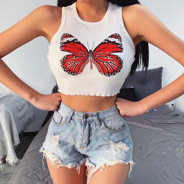 women tank casual butterfly embroidered short slim sleeveless summer vest tank halter crop, White
women tank casual butterfly embroidered short slim sleeveless summer vest tank halter crop, White