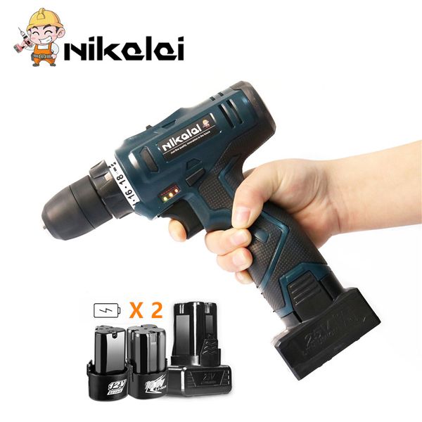 12v 16.8v 25v lithium battery*2 electric drill driver multifunction cordless electric screwdriver gun home diy power tool sets
12v 16.8v 25v lithium battery*2 electric drill driver multifunction cordless electric screwdriver gun home diy power tool sets
