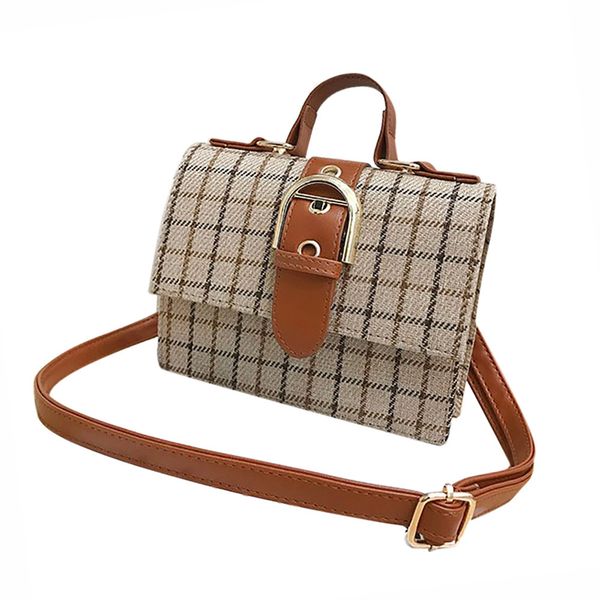 2019 women's fashion plaid stripes messenger bags wool belt buckle crossbody shoulder bags sac a main femme#t2
2019 women's fashion plaid stripes messenger bags wool belt buckle crossbody shoulder bags sac a main femme#t2