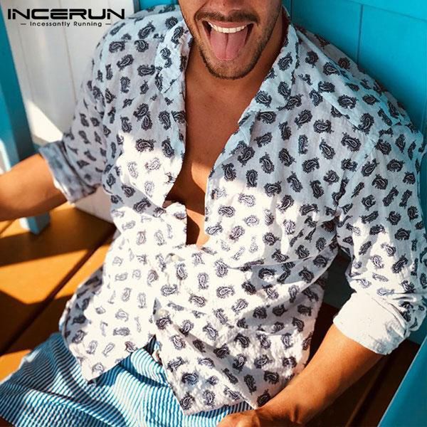 incerun fashion mens shirt print long sleeve breathable beach men 2019 lapel neck casual camisa holiday hawaiian men shirt, White;black
incerun fashion mens shirt print long sleeve breathable beach men 2019 lapel neck casual camisa holiday hawaiian men shirt, White;black