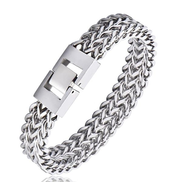 100% stainless steel bracelet men women silver/gold metal braided bracelets & bangles punk pulseira hip hop jewelry, Black
100% stainless steel bracelet men women silver/gold metal braided bracelets & bangles punk pulseira hip hop jewelry, Black
